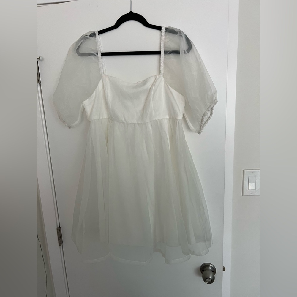 Judith March White Sheer mini dress